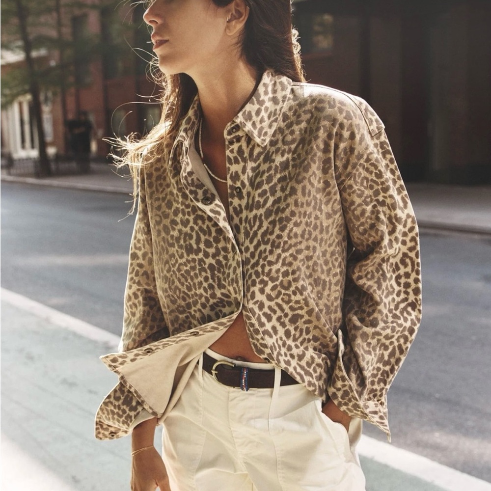 NWT Xirena Leopard Shirt